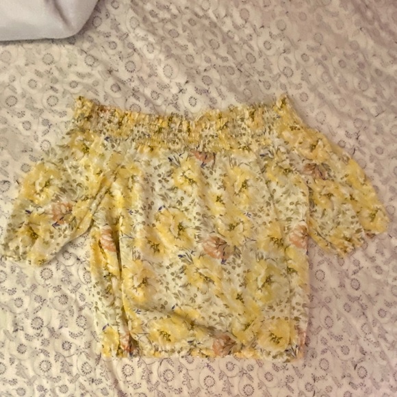 Joie Yellow Floral Blouse - Picture 3 of 5